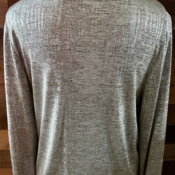 Anthropologie Silver Wrap Blouse - Picture 4 of 8